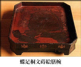 蝶足桐文蒔絵膳椀
